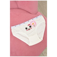 Трусики дитячі для дівчинки білого кольору з малюнком 190742L