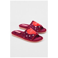 Капці домашні жіночі бордового кольору 190755L