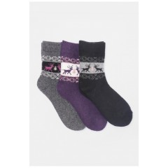 Набор носков женских махровых из ангоры 3 штуки 190798L