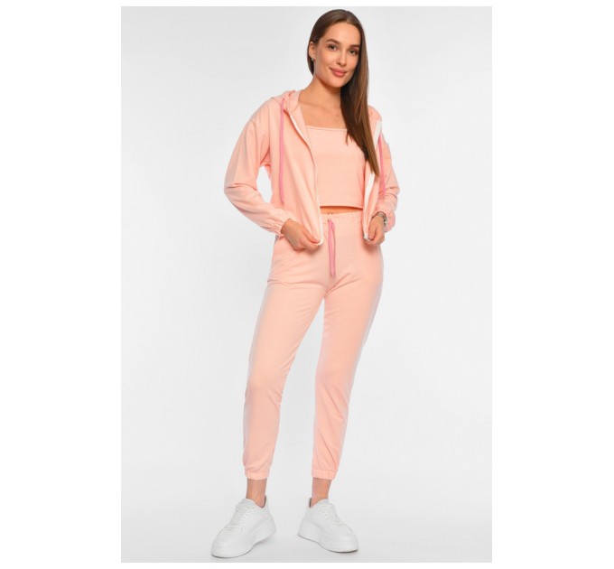 Спортивний костюм жіночий 3-ка рожевого кольору 190908L