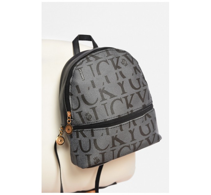 Рюкзак дитячий з екошкіри сірого кольору 191205L