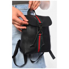 Рюкзак дитячий з екошкіри чорного кольору 191209L