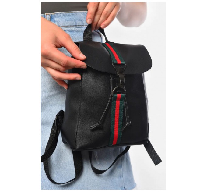 Рюкзак детский из экокожи черного цвета 191209L