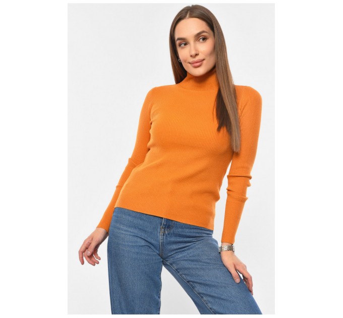 Гольф жіночий однотонний гірчичного кольору 191256L