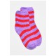 Носки женские травка красного цвета в полоску 191418L