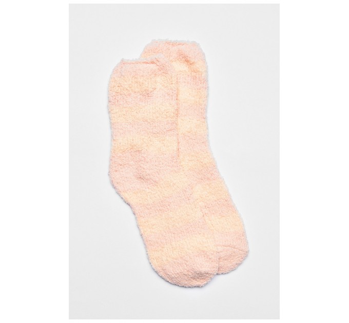 Носки женские травка персикового цвета в полоску 191454L