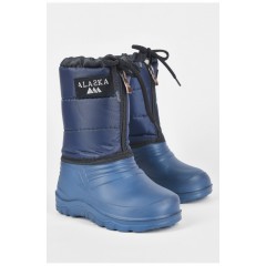 Дутики дитячі на флісі темно-синього кольору 191541L