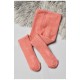 Колготи дитячі махрові для дівчинки однотонні теракотового кольору 191589L