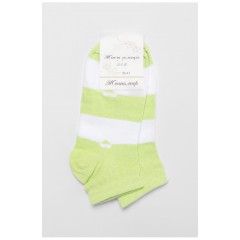 Шкарпетки підліткові салатового кольору в смужку 191600L