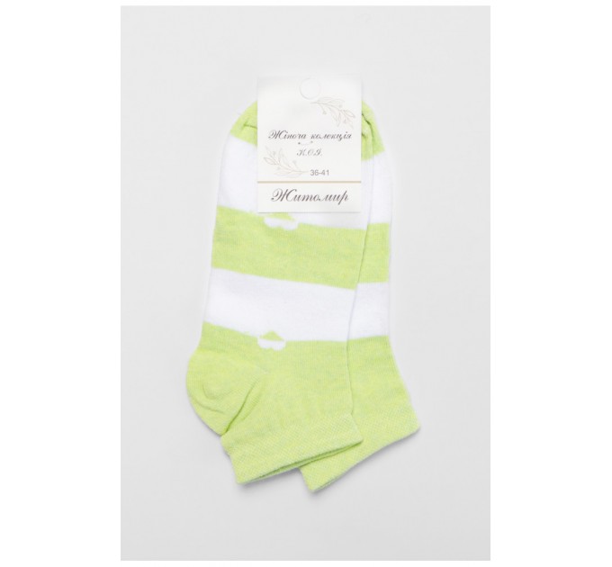 Шкарпетки підліткові салатового кольору в смужку 191600L