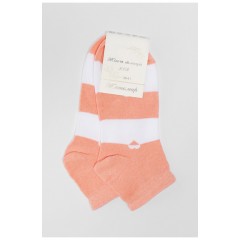 Шкарпетки підліткові помаранчевого кольору в смужку 191602L