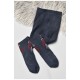 Колготи дитячі махрові для хлопчика темно-синього кольору з малюнком 191746L