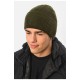 Шапка чоловіча з підворотом на флісе кольору хакі 191807L