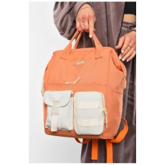 Рюкзак жіночий текстильний помаранчевого кольору 192079L