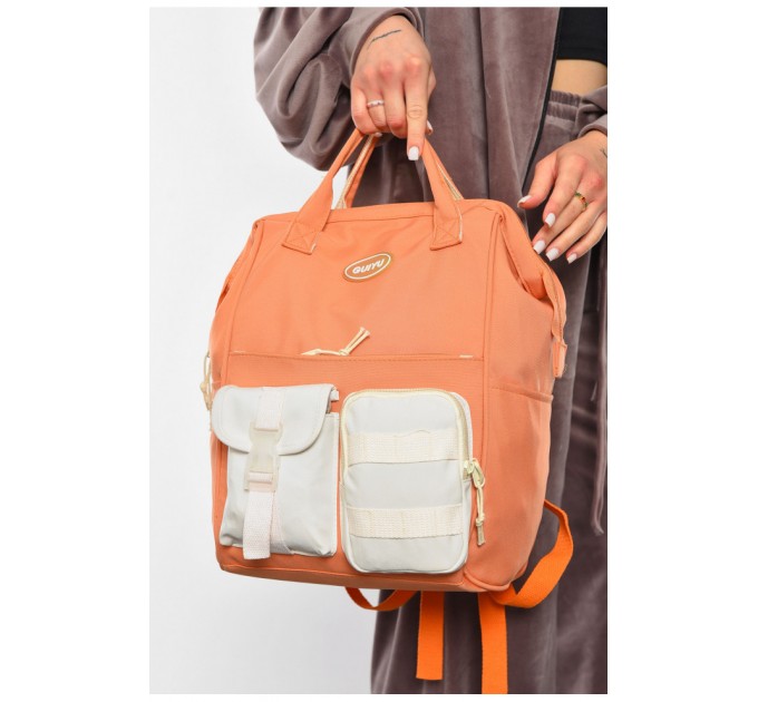 Рюкзак жіночий текстильний помаранчевого кольору 192079L