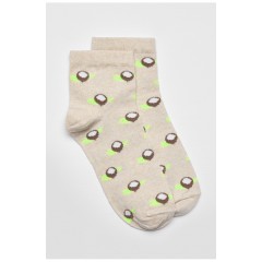 Шкарпетки жіночі демісезонні бежевого кольору 192244L