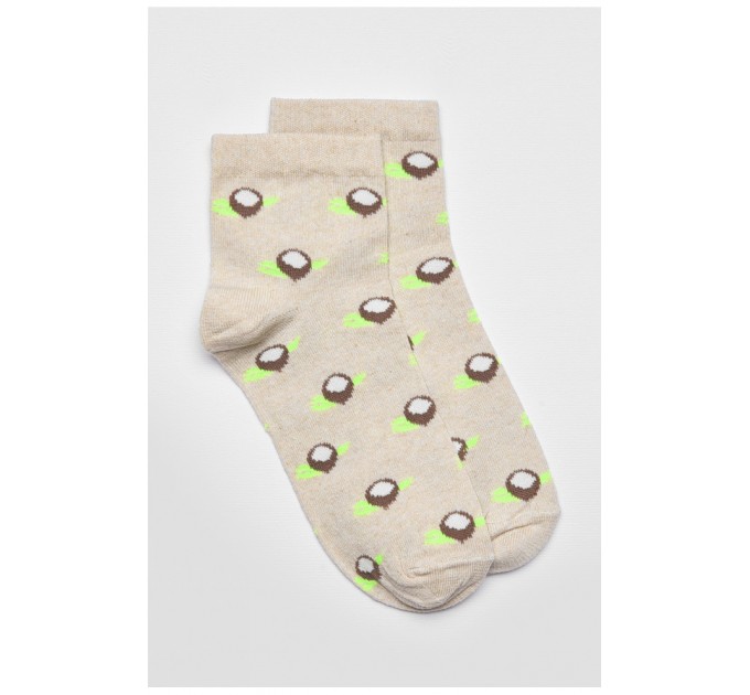 Шкарпетки жіночі демісезонні бежевого кольору 192244L