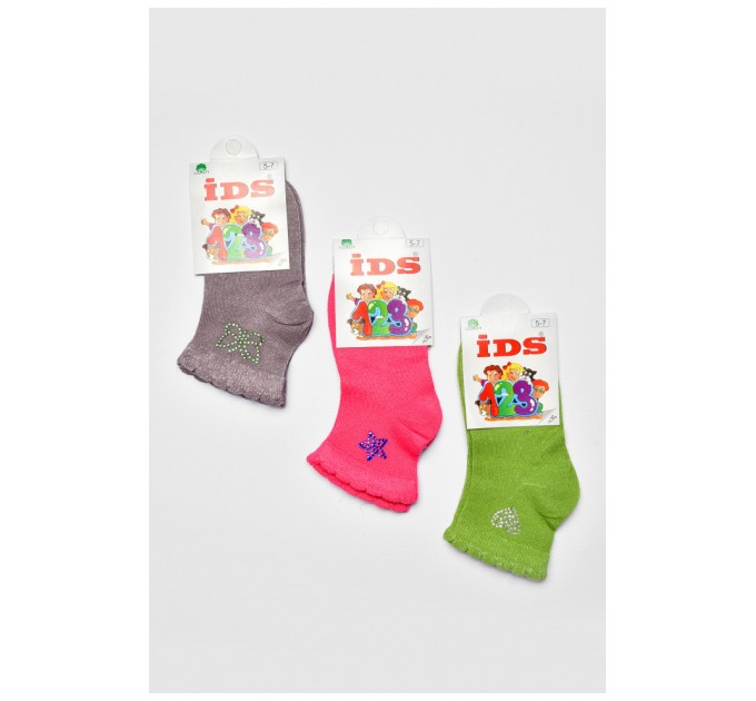 Набор детских носков для демисезонных девочки 3 штуки 192282L