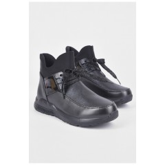 Черевики дитячі демісезон чорного кольору на блискавці 192402L