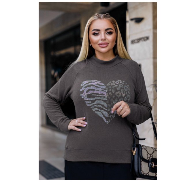 Свитер женский серого цвета 192548L