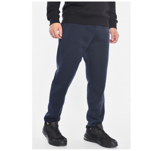 Спортивні штани чоловічі на флісі темно-синього кольору 192592L