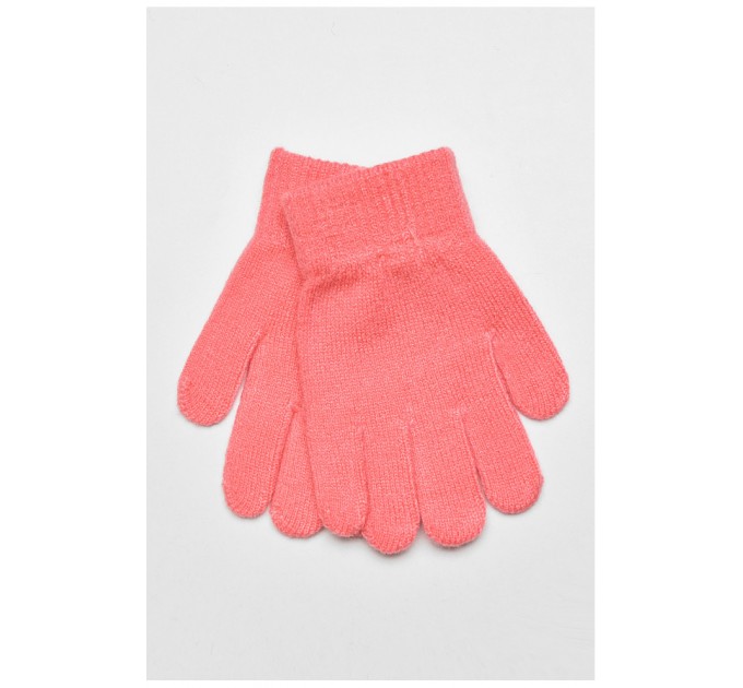 Детские перчатки демисезонные однотонные розового цвета 192684L