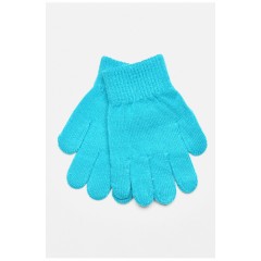 Рукавички дитячі демісезонні однотонні смарагдового кольору 192685L