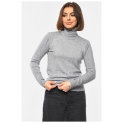 Гольф жіночий однотонний сірого кольору 192746L