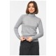Гольф жіночий однотонний сірого кольору 192746L