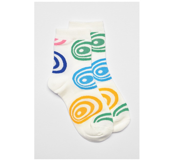 Шкарпетки дитячі демісезонні білого кольору з малюнком 192898L