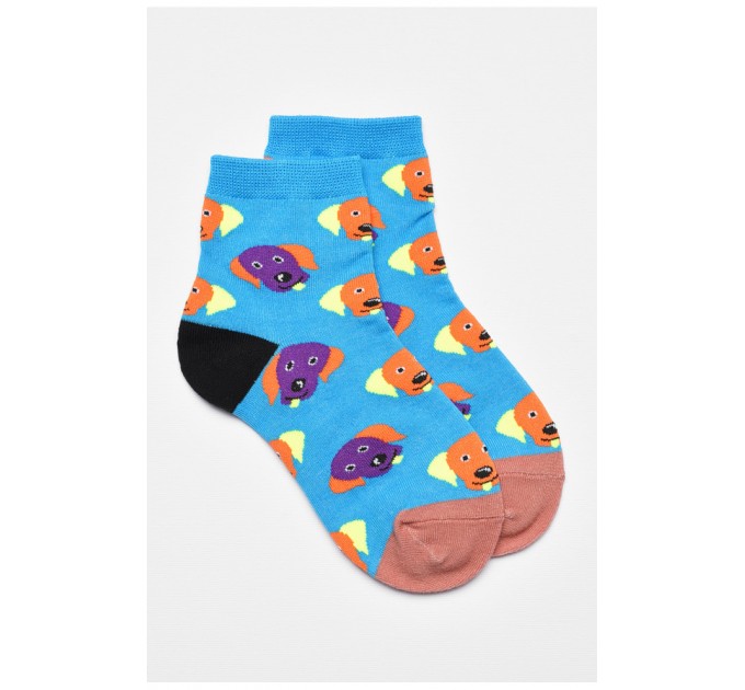 Носки детские демисезонные голубого цвета с рисунком 192900L