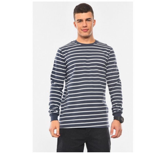 Світшот чоловічий напівбатальний на флісі темно-синього кольору 193023L