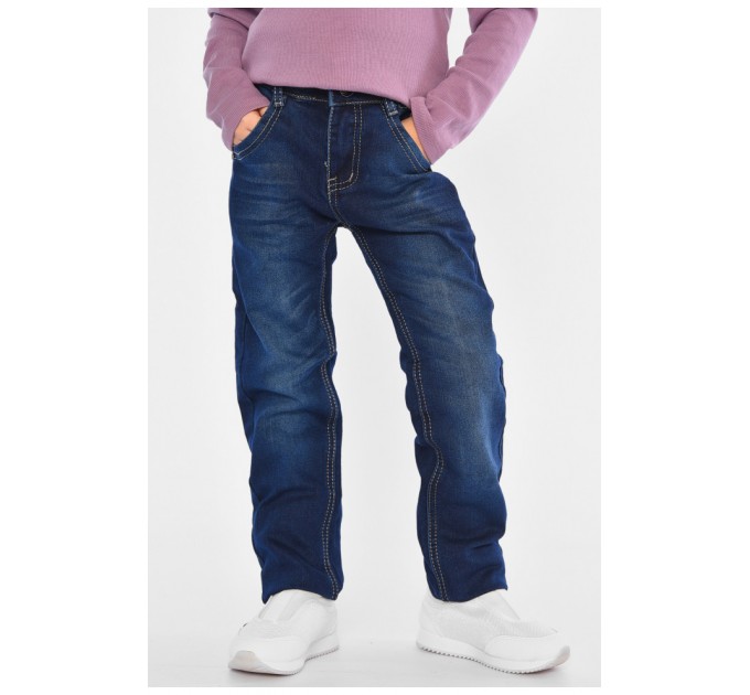 Джинси дитячі для дівчинки синього кольору 193031L