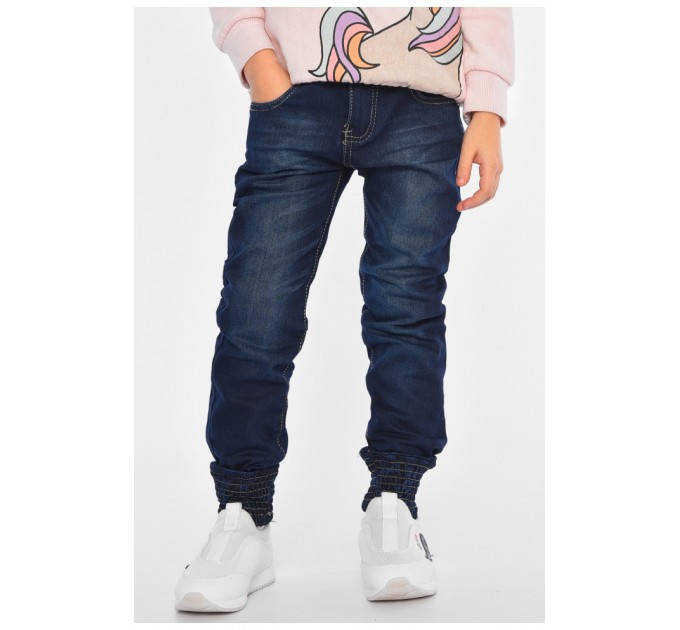 Джинсы для девочки синего цвета 193035L