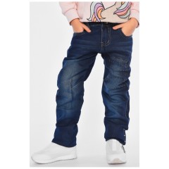 Джинси дитячі для дівчинки синього кольору 193044L Джинси дитячі для дівчинки синього кольору 193044L