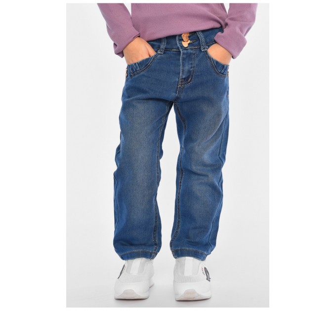 Джинсы для девочки синего цвета 193089L