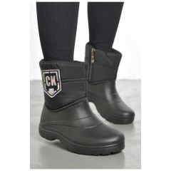 Дутики женские на меху черного цвета 193170L