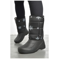 Дутики жіночі на хутрі чорного кольору 193175L