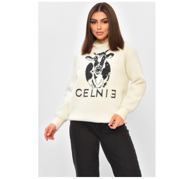 Худі жіноче альпака білого кольору 193312L