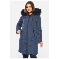 Куртка женская еврозима темно-синего цвета 193319L
