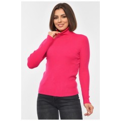 Гольф жіночий однотонний рожевого кольору 193401L