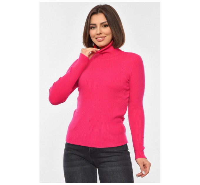 Гольф жіночий однотонний рожевого кольору 193401L