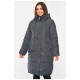 Куртка женская зимняя темно-серого цвета 193696L