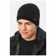 Мужская шапка на флисе черного цвета 193793L