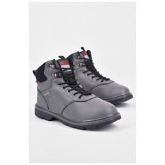 Ботинки подростковые зима серого цвета на шнуровке 194069L Ботинки подростковые зима серого цвета на шнуровке 194069L