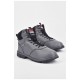 Ботинки подростковые зима серого цвета на шнуровке 194069L