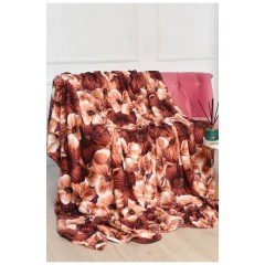 Плед черно-бежевого цвета с принтом размер 200*230 194131L Плед черно-бежевого цвета с принтом размер 200*230 194131L