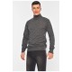 Свитер мужской однотонный темно-серого цвета 194465L