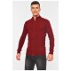 Свитер мужской однотонный бордового цвета 194486L