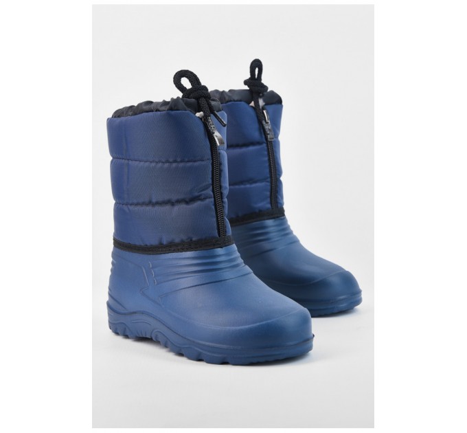 Дутики детские на флисе темно-синего цвета 194764L